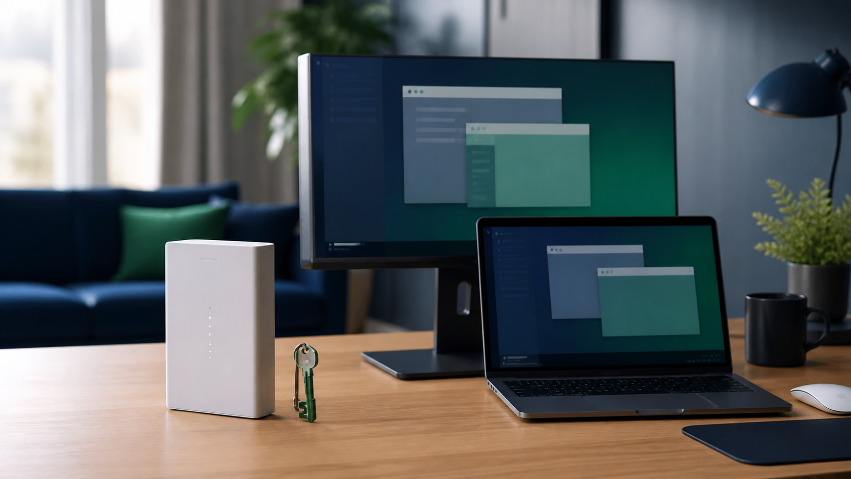 WiMAX経由でリモートデスクトップを使う在宅勤務者