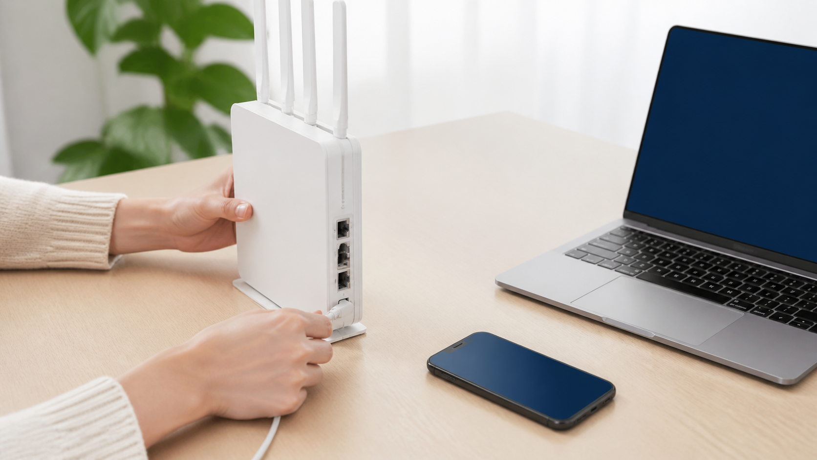 WiMAXルーターを安全に再起動する利用者