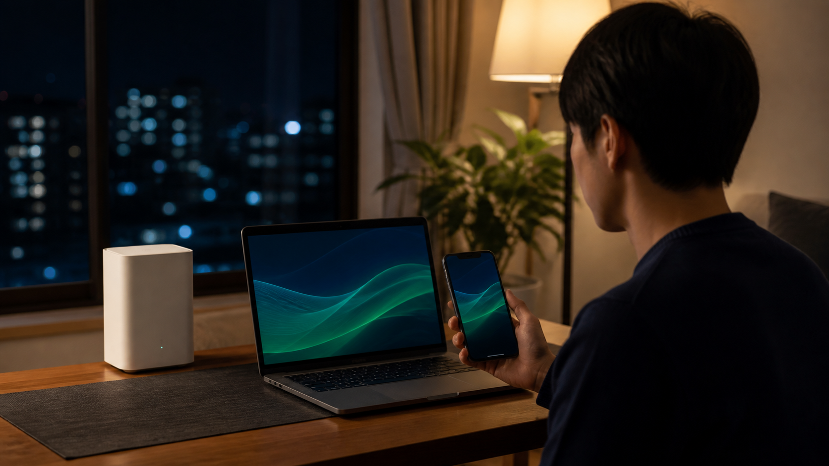 夜のWiMAX速度を複数端末で測定する利用者
