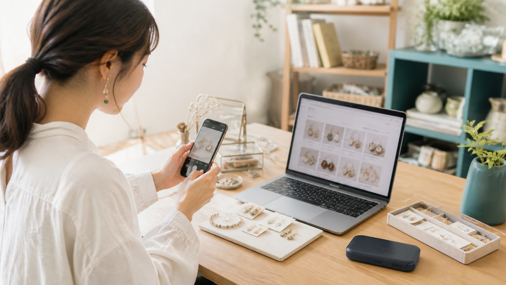 WiMAX記事の利用イメージ｜ハンドメイド販売のネット環境は？商品登録・写真・受注をWiMAXで支える