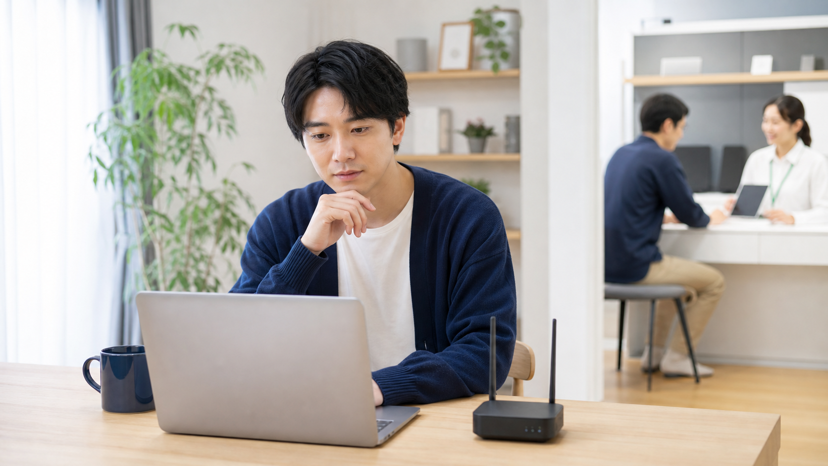 Web申込みと店舗相談を比較するWiMAX利用者